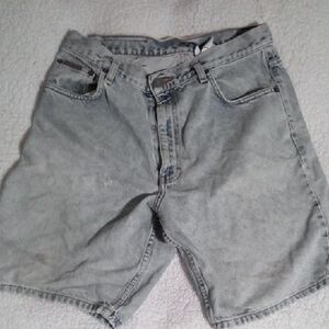Calvin Klein Collection Gray Denim Shorts
